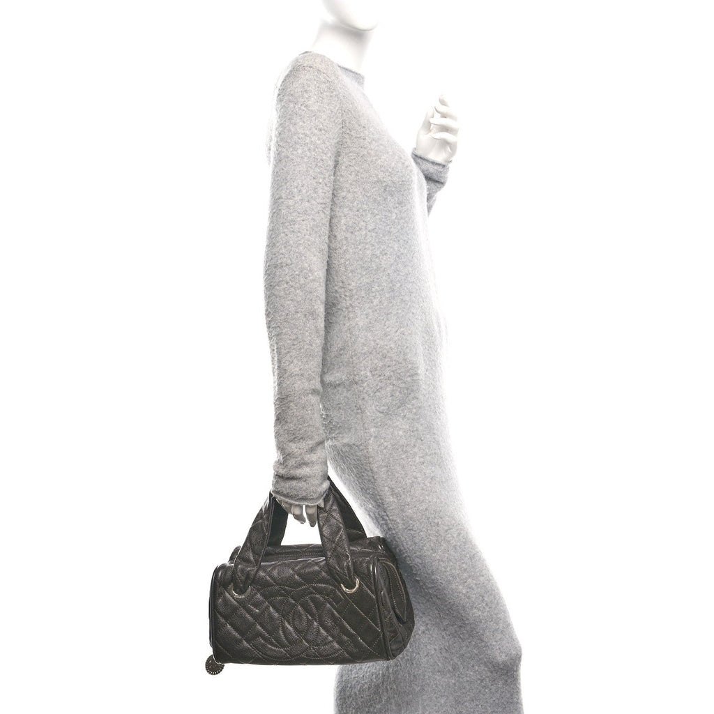 Chanel Caviar Quilted CC Timeless Bowler Dark Brown