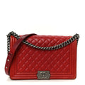 Chanel Caviar Quilted New Medium Boy Flap Dark Red