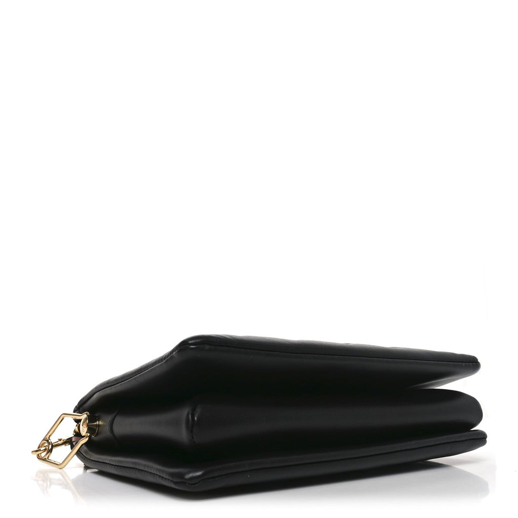 Louis Vuitton Lambskin Embossed Monogram Coussin PM Black