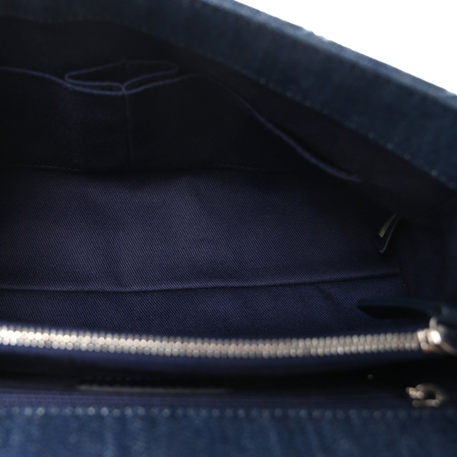 Chanel Denim Quilted Small Coco Handle Flap Blue
