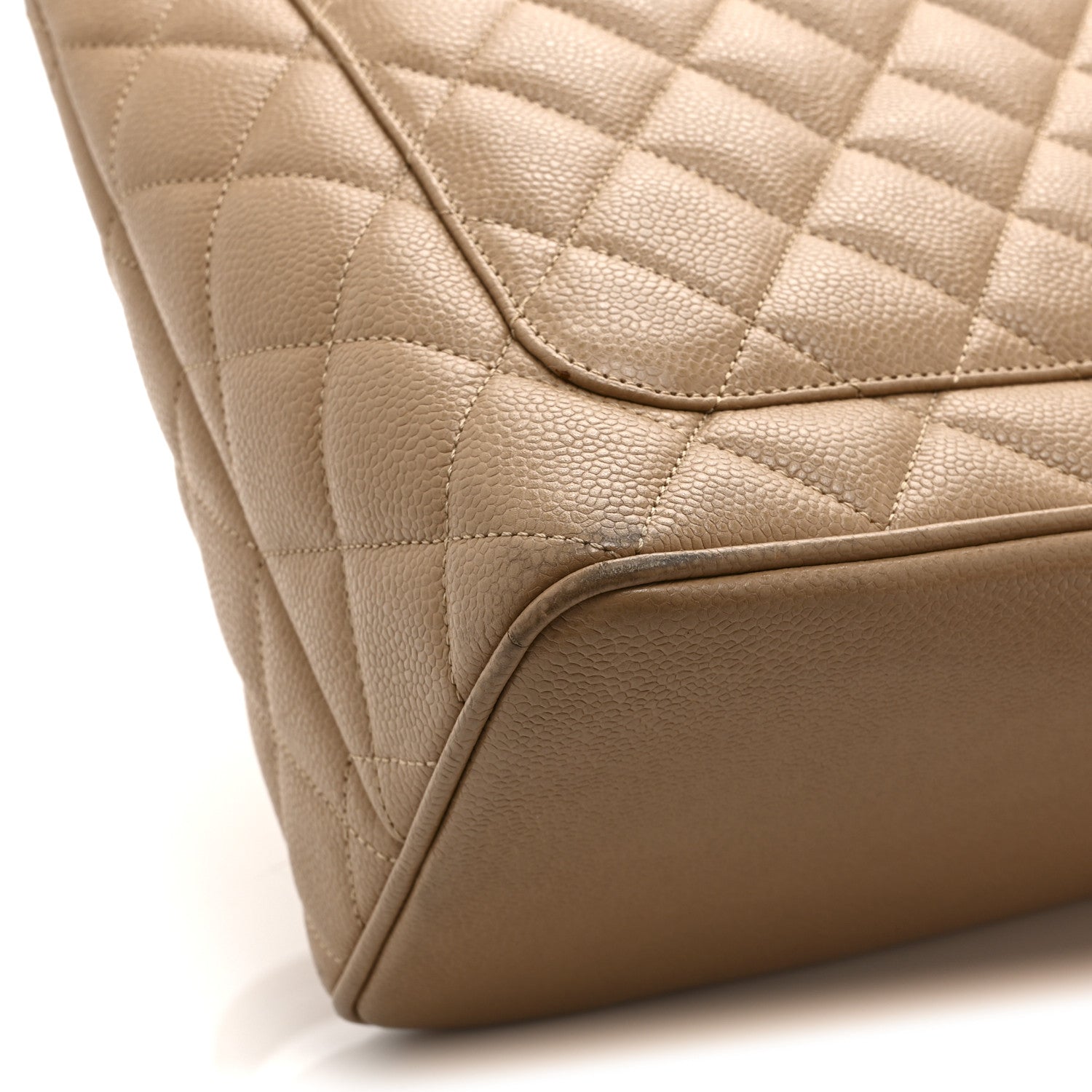 Chanel Caviar Quilted Medallion Tote Beige