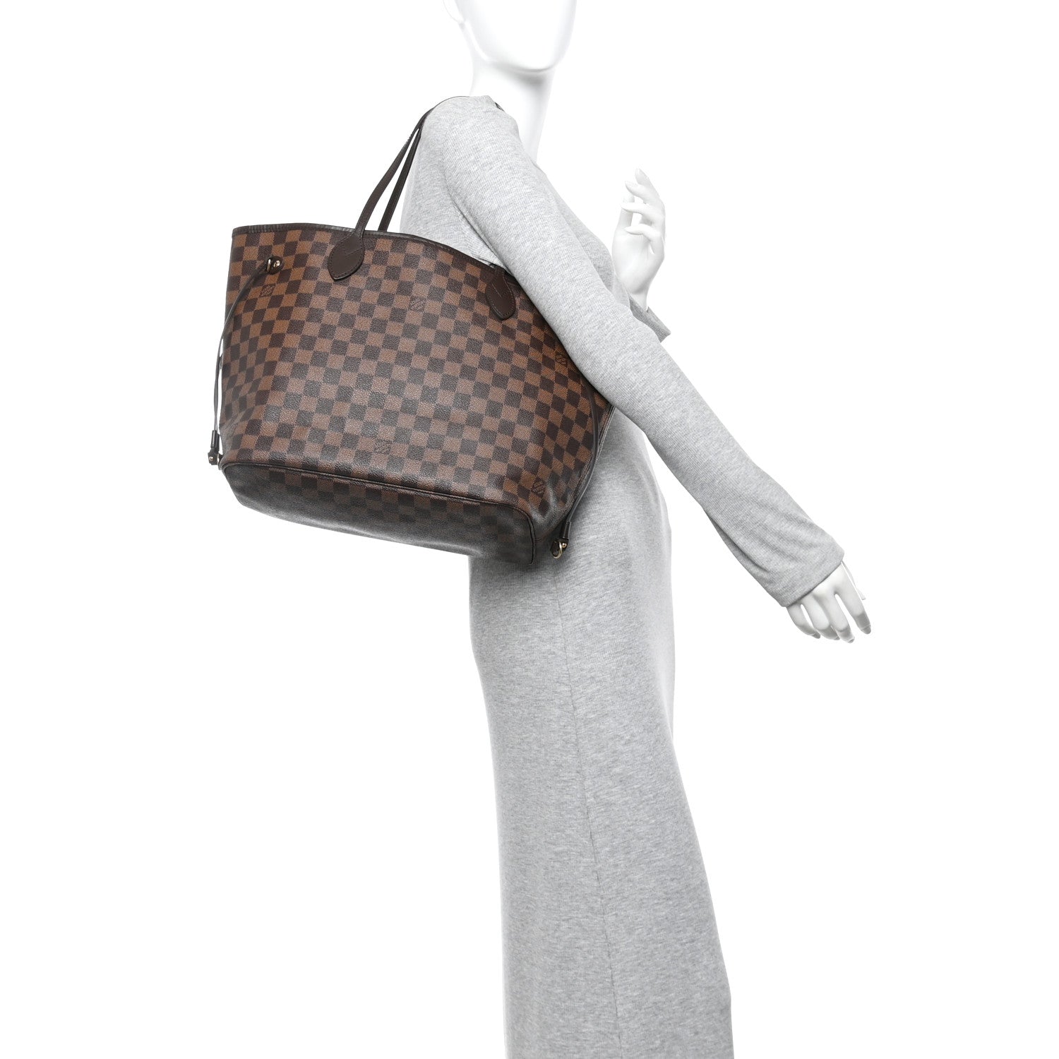 Louis Vuitton Damier Ebene Neo Neverfull MM Rose Ballerine
