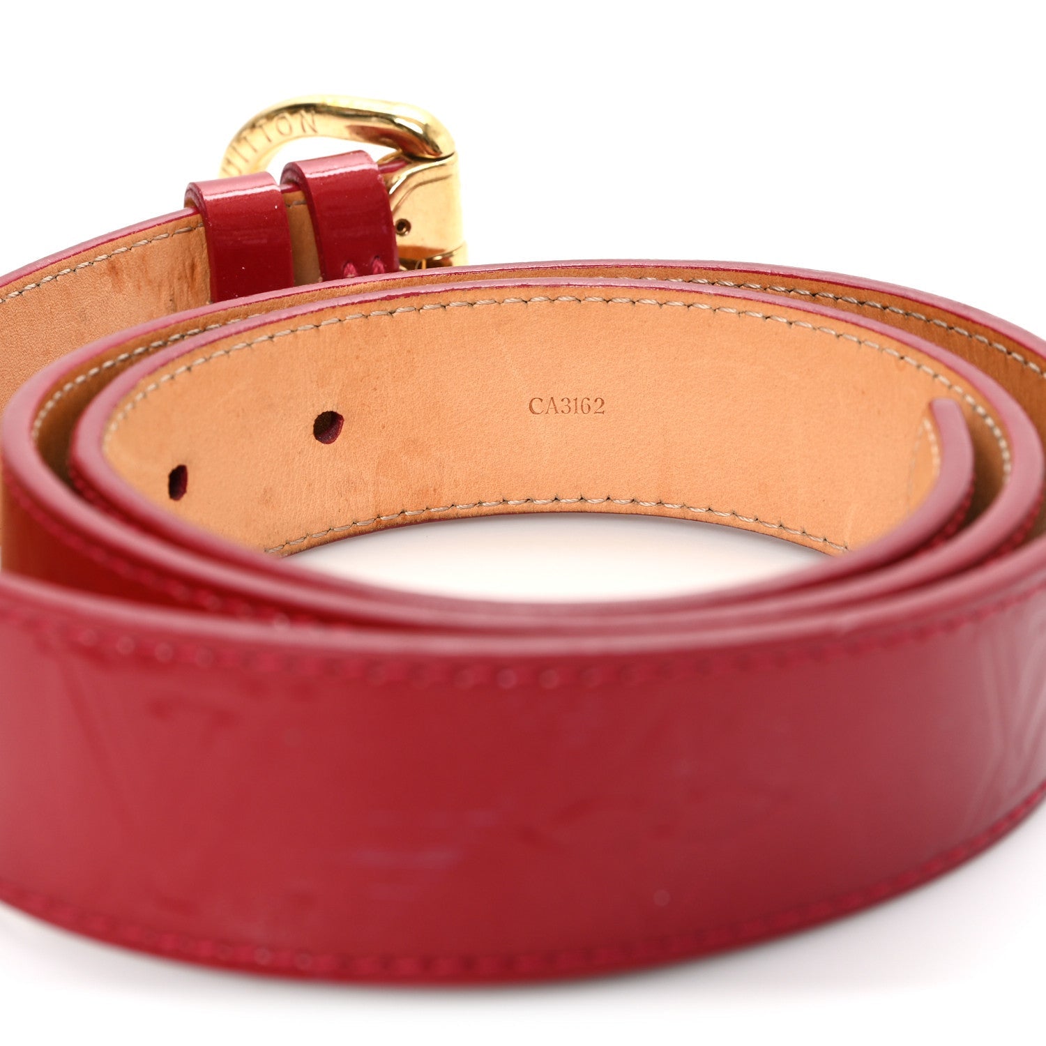 Louis Vuitton Vernis Ceinture 30mm Belt 80 32 Rouge