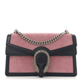 Gucci Lanzo Stretch Cord Azalea Calfskin Small Dionysus Shoulder Bag Pink Blue