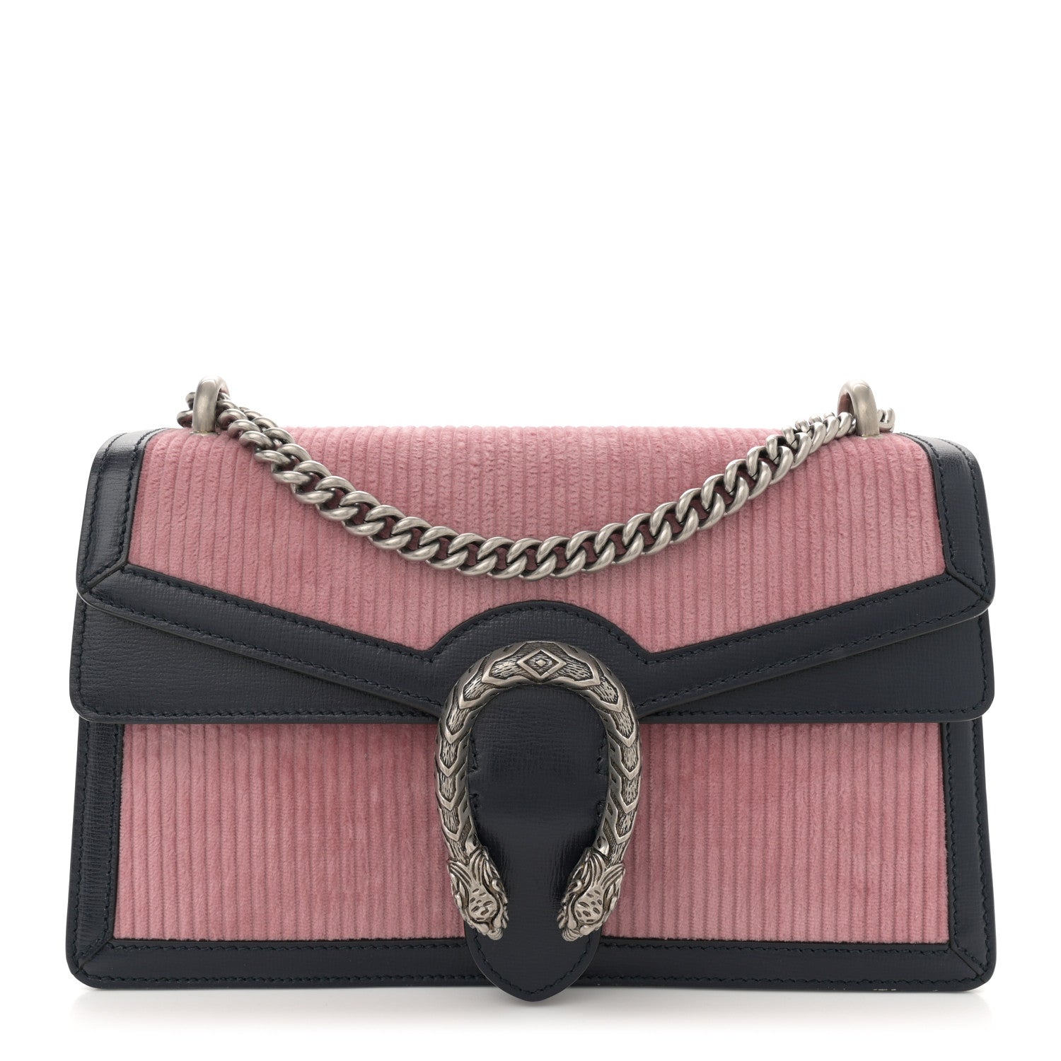 Gucci Lanzo Stretch Cord Azalea Calfskin Small Dionysus Shoulder Bag Pink Blue