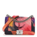 Chanel Printed Lambskin Quilted Medium Flower Power Boy Flap