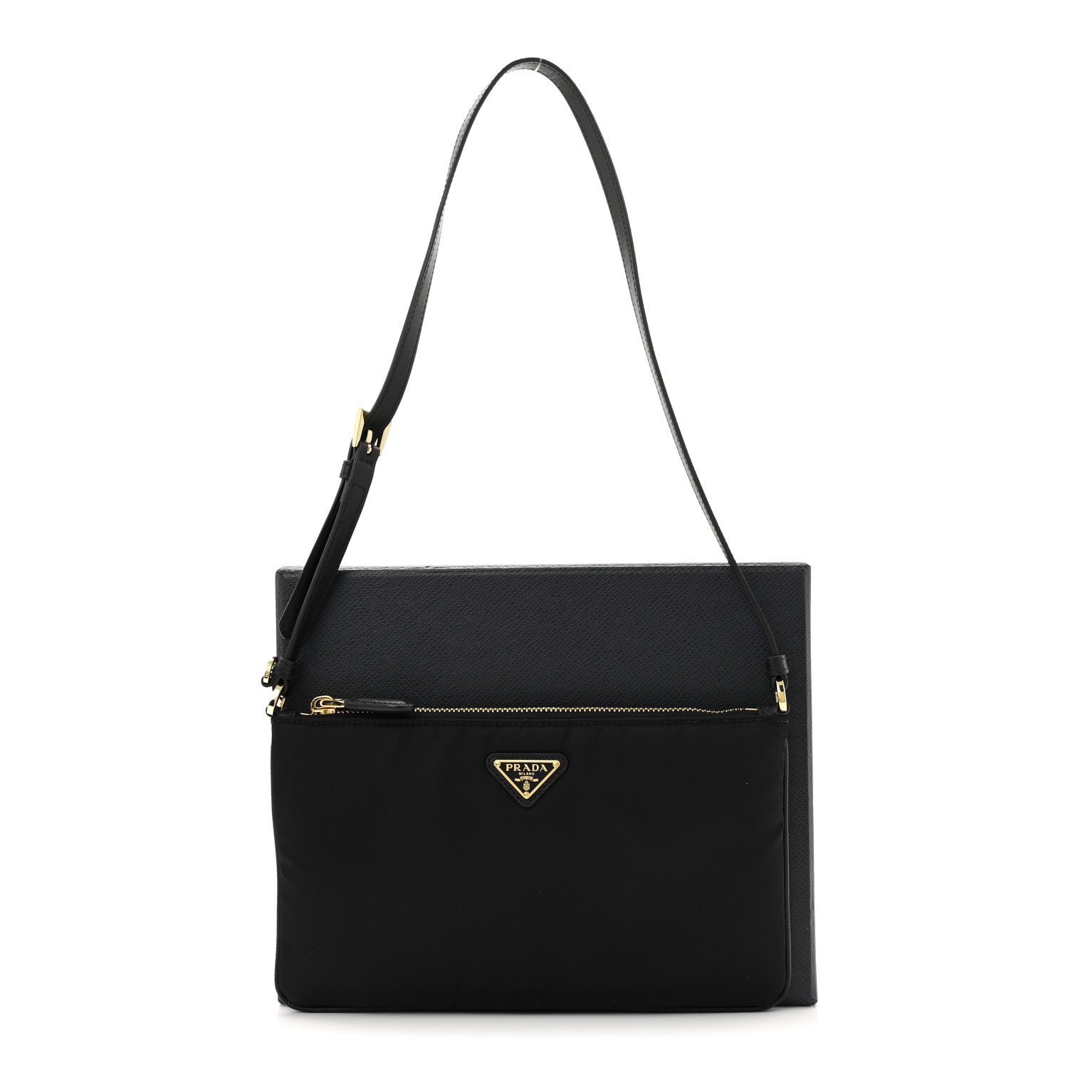 Prada Re-Nylon Saffiano Pouch Black