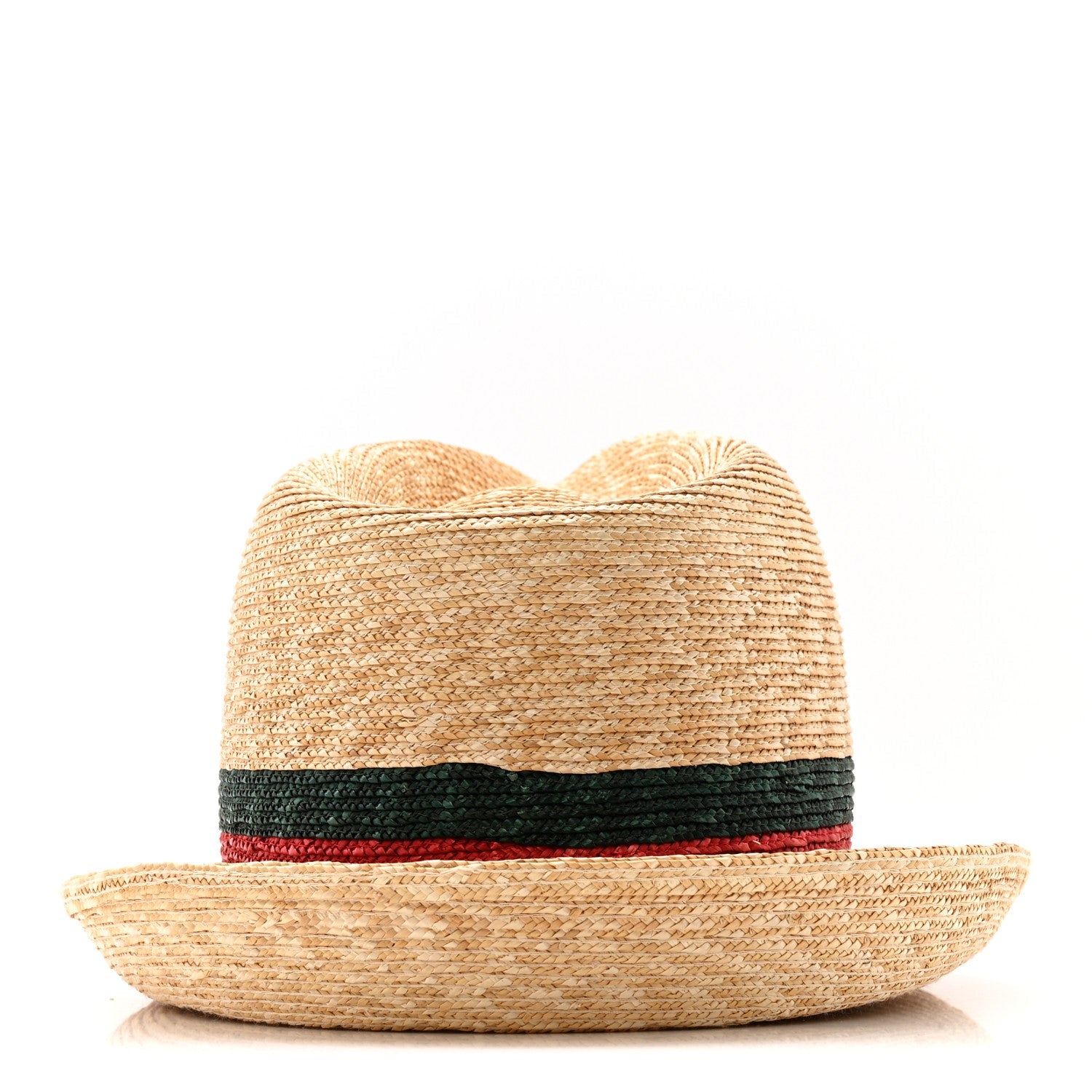 Gucci Abaca Straw Web Fedora Hat M