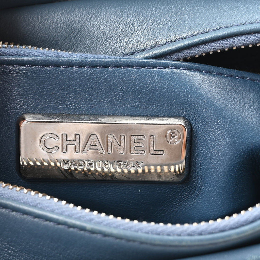 Chanel Snakeskin Small Gabrielle Hobo Blue
