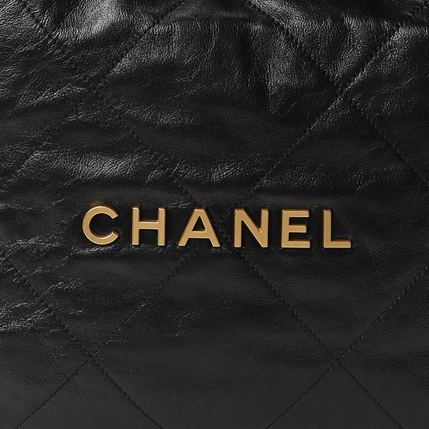 Chanel Shiny Calfskin Quilted Small Chanel 22 Black