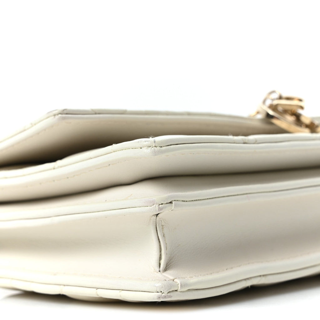 Christian Dior Lambskin Cannage Mini My Dior Bag Latte