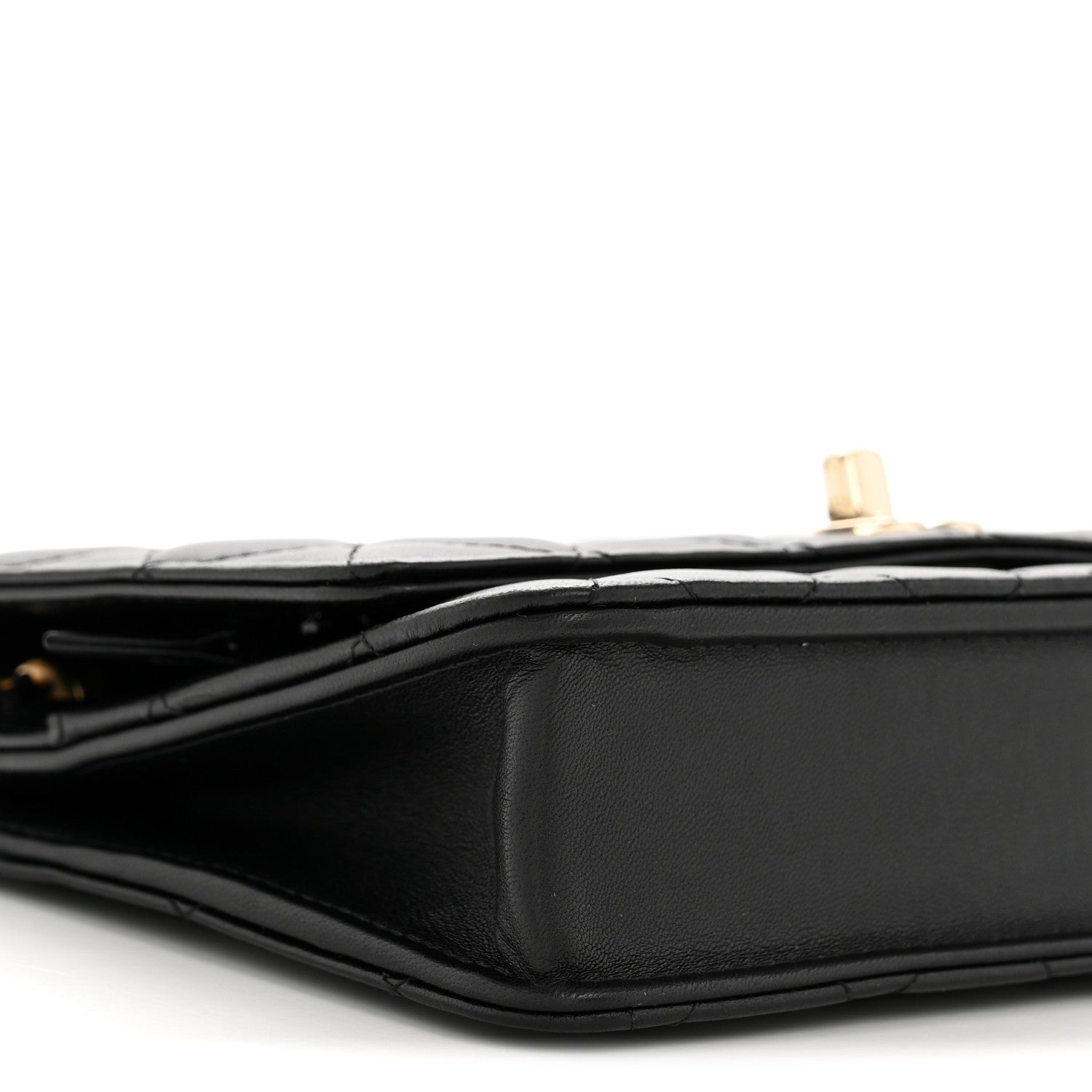 Chanel Lambskin Quilted Trendy CC Wallet On Chain WOC Black