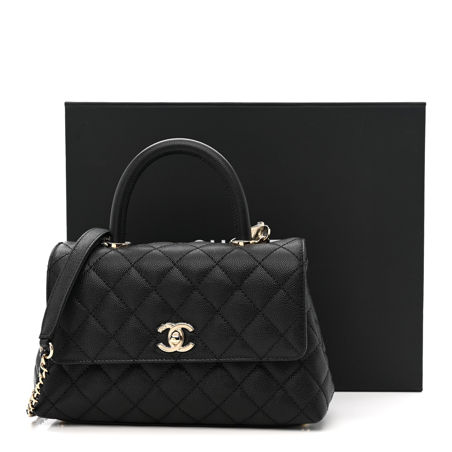 Chanel Caviar Quilted Mini Coco Handle Flap Black
