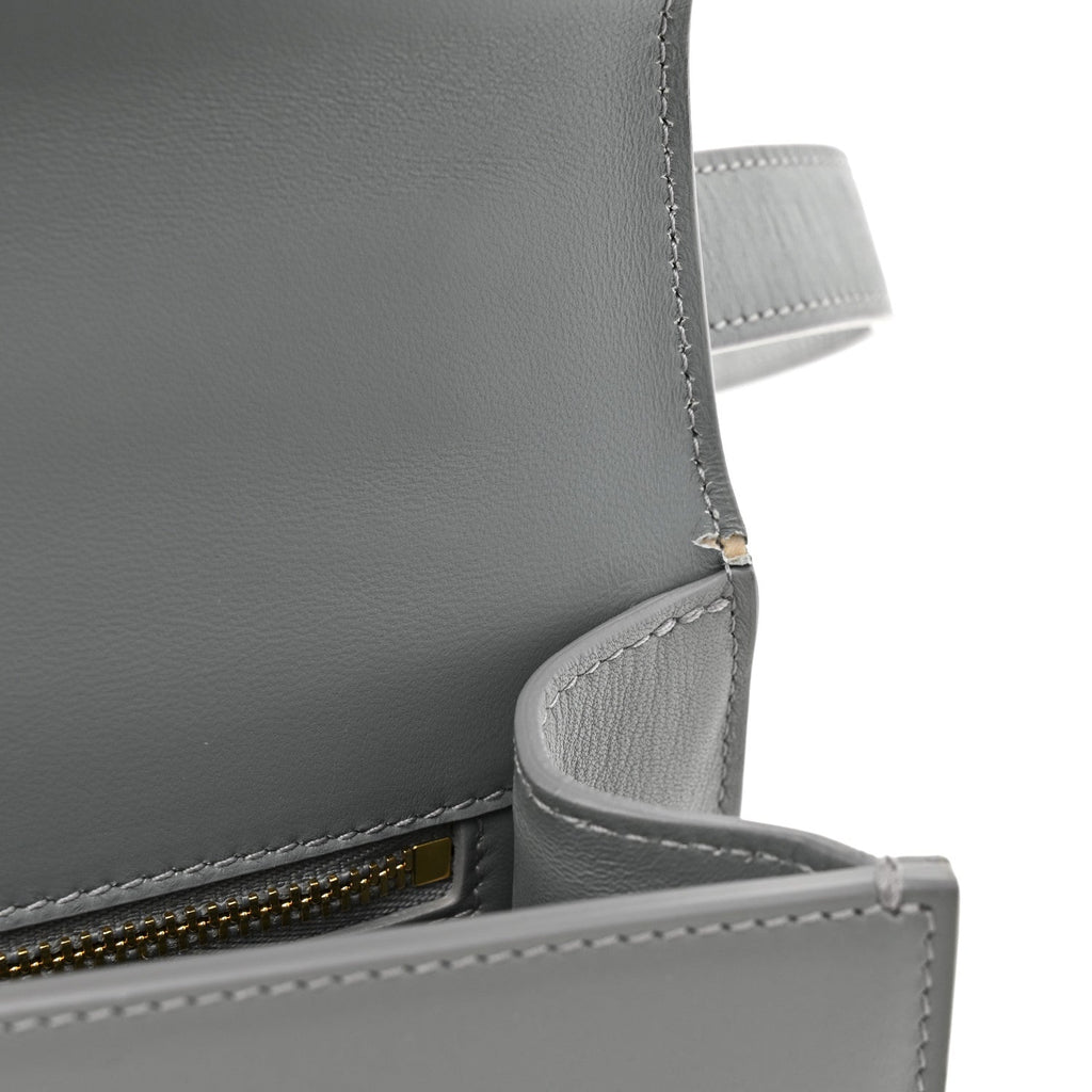 Christian Dior Box Calfskin 30 Montaigne Flap Bag Gray