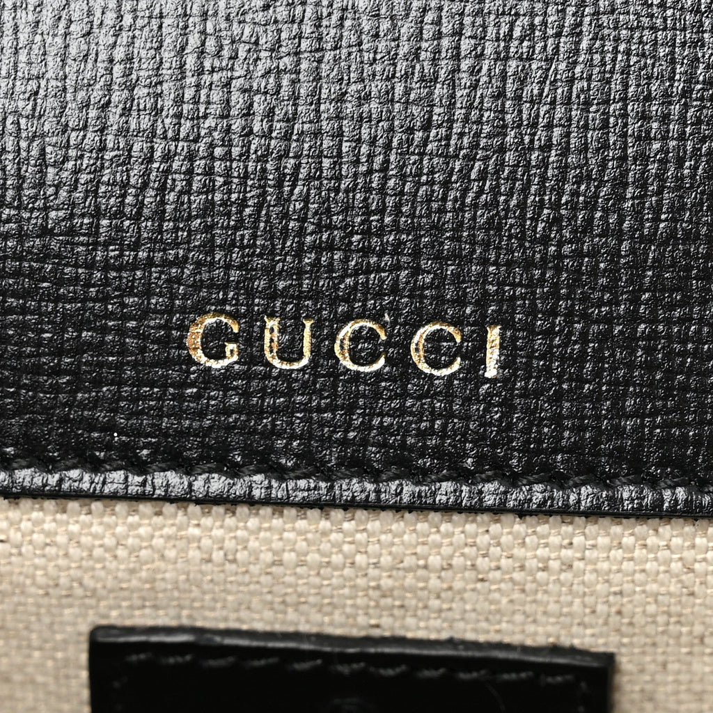 Gucci Azalea Calfskin Mini Crystal Horsebit 1955 Shoulder Bag Black