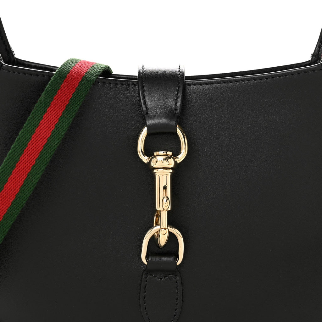 Gucci Calfskin Small Jackie Shoulder Bag Black