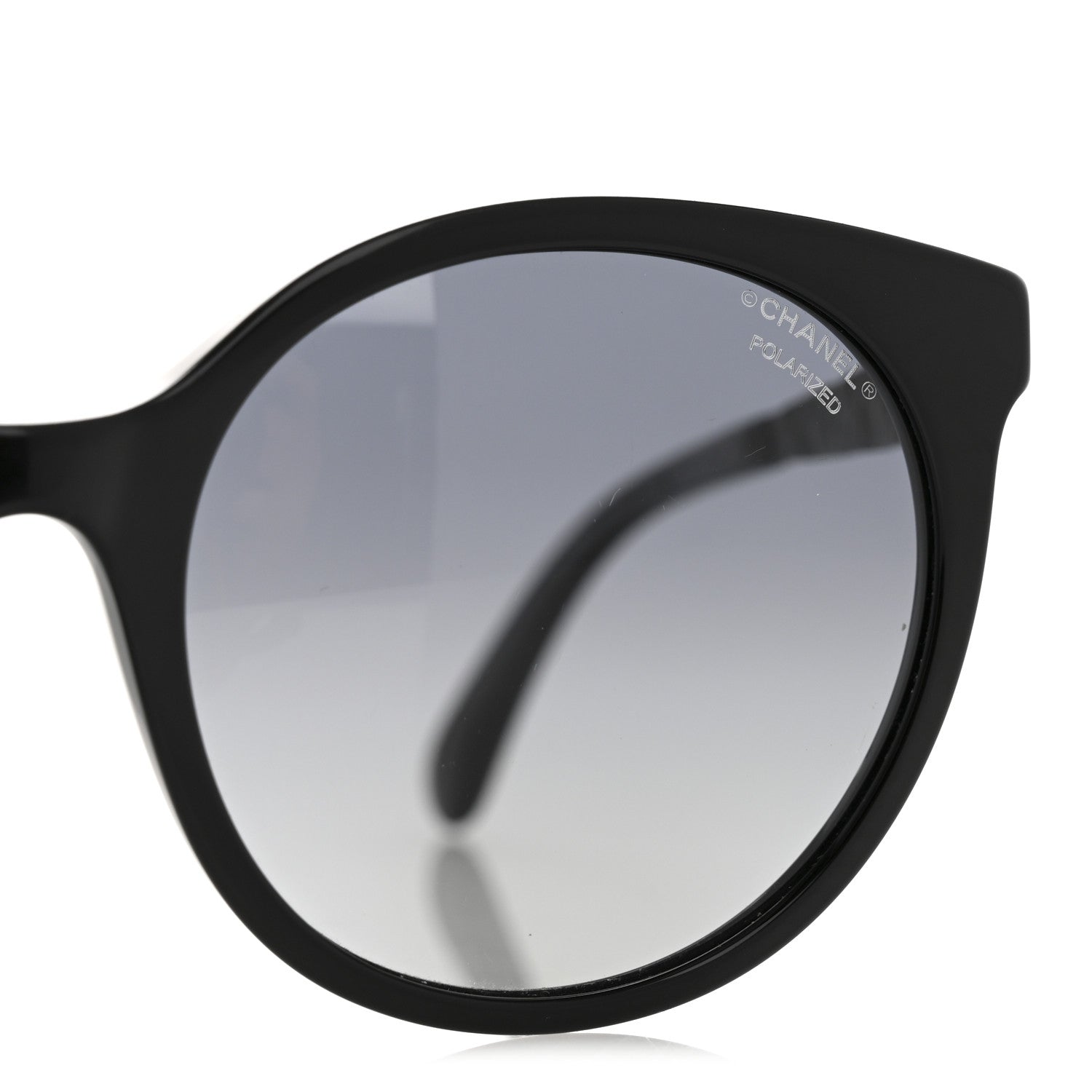 Acetate Metal Polarized Pantos Sunglasses 5440-A Black