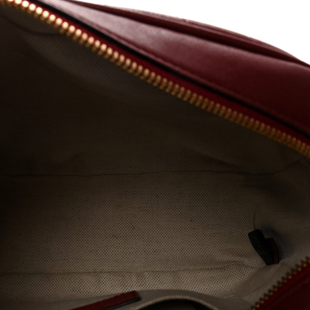 Gucci Sakai Be Green Calfskin Diagonal Stitched Small Blondie Shoulder Bag Rosso