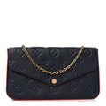Louis Vuitton Empreinte Pochette Felicie Chain Wallet Marine Rouge