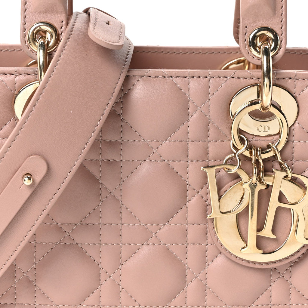 Christian Dior Lambskin Cannage Small My ABCDior Lady Dior Fard