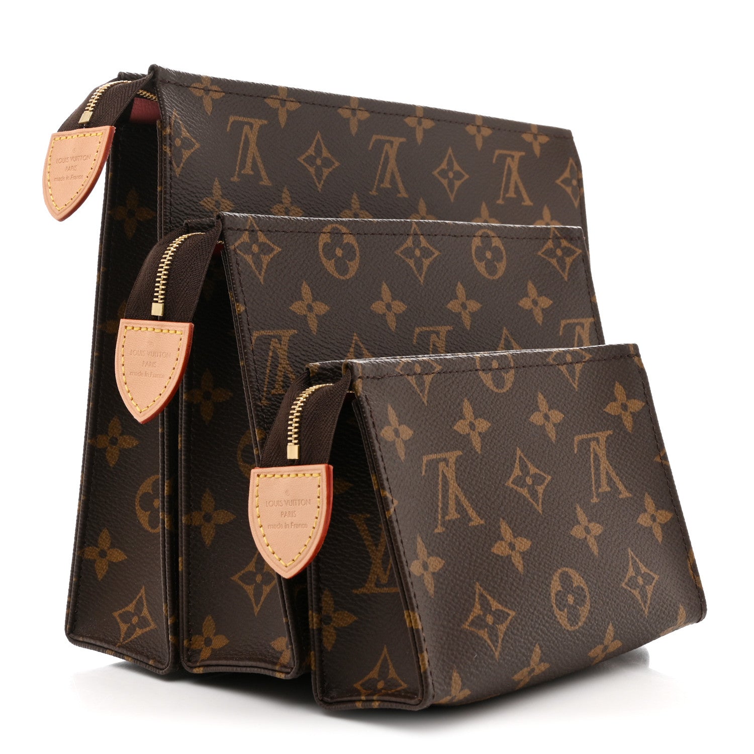 Louis Vuitton Monogram Trio Toilet Pouch Set