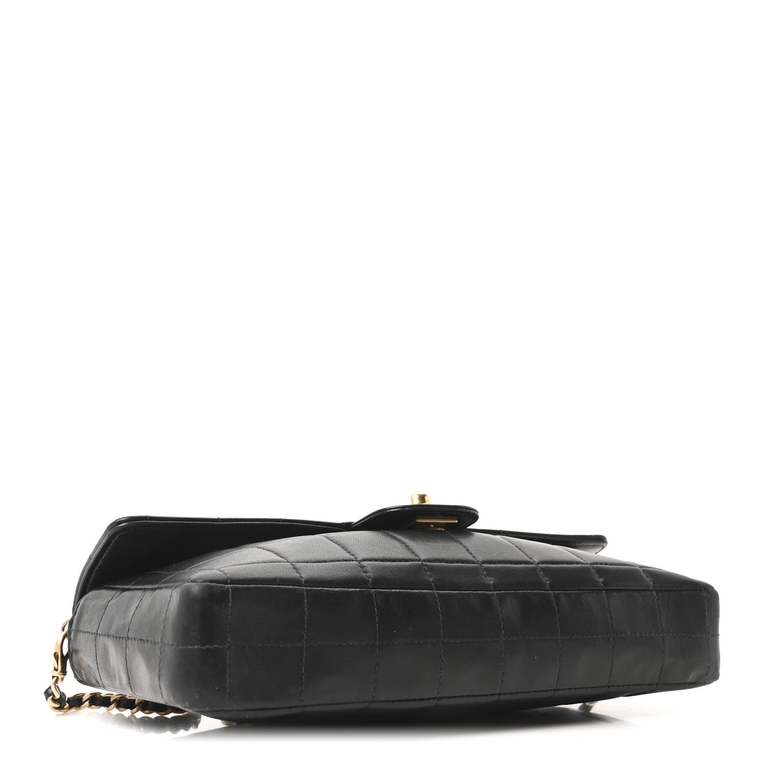 Chanel Lambskin East West Chocolate Bar Flap Black