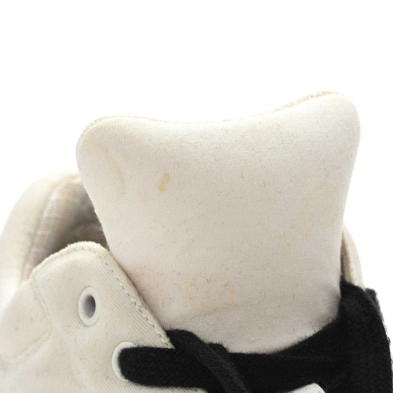 Nylon Suede Calfskin Womens CC Sneakers 39.5 White Black