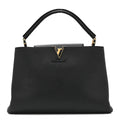 Louis Vuitton Taurillon Capucines MM Black Fuchsia