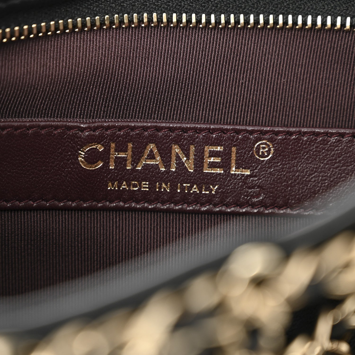 Chanel Lambskin Chain Frame Shoulder Bag Black