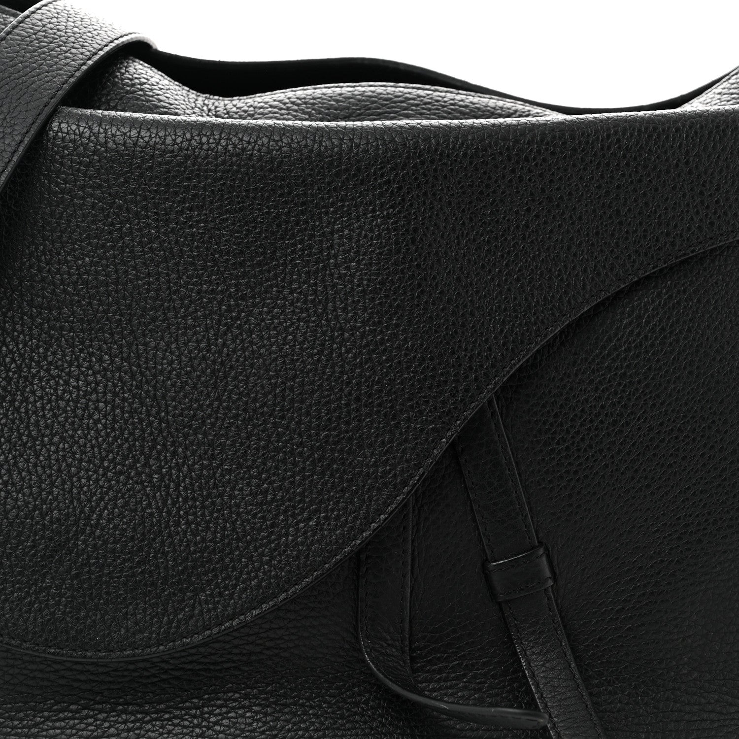 Christian Dior Grained Calfskin Saddle Soft Bag Black