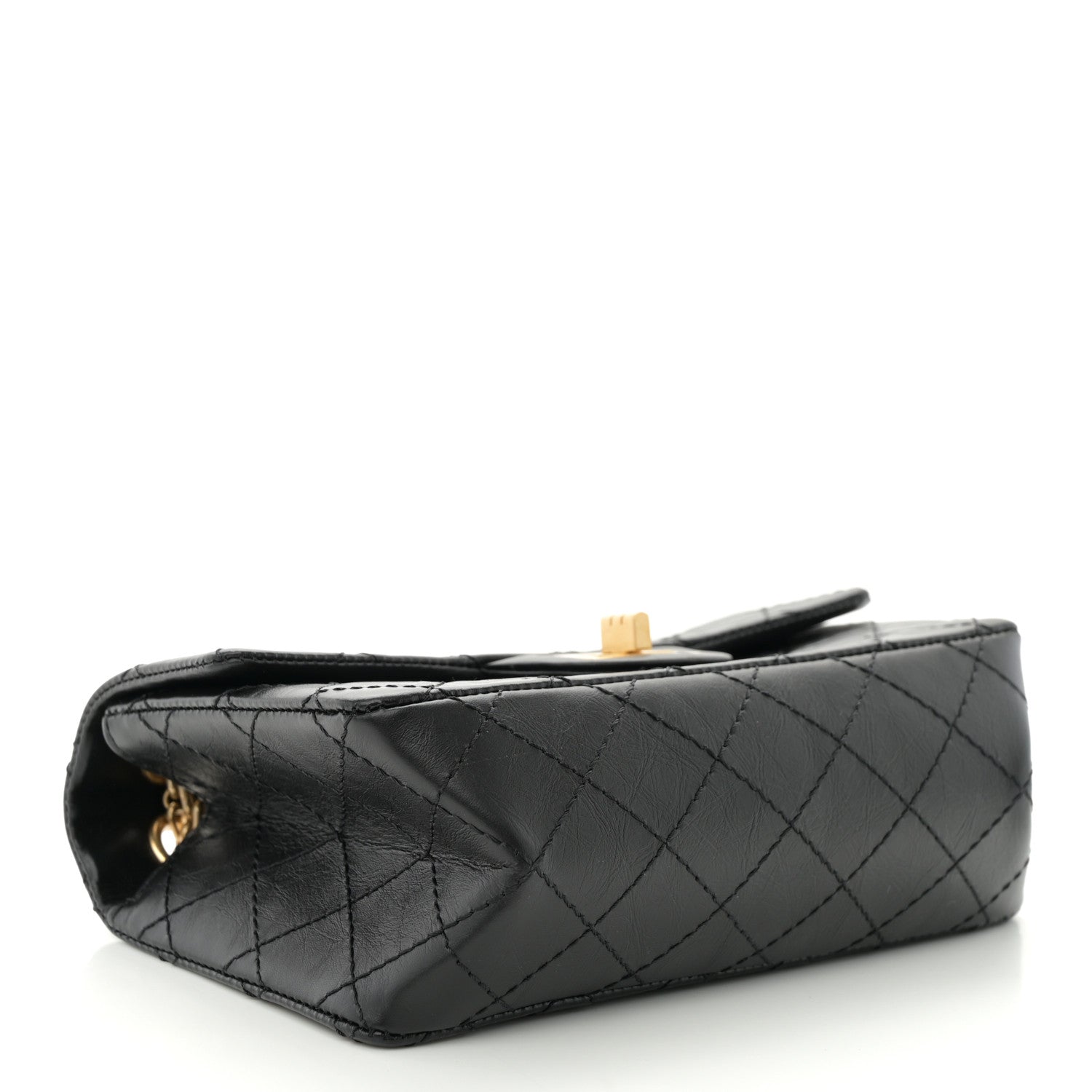 Chanel Aged Calfskin Quilted 2.55 Reissue Mini Flap Black