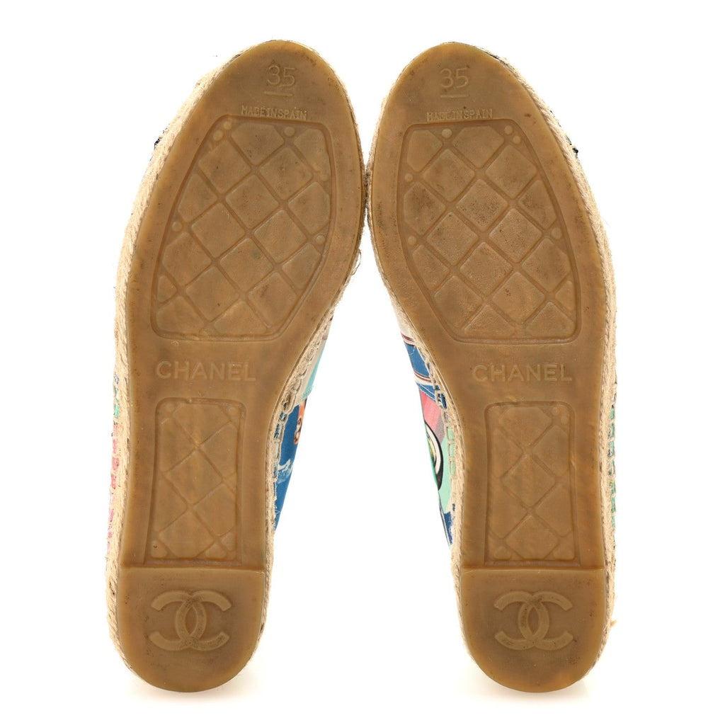 Fabric Patent CC Espadrilles 35 Multicolor Black