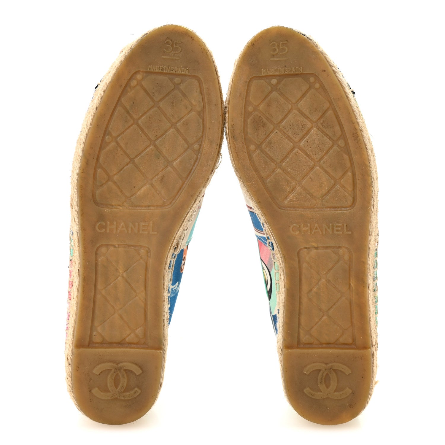 Fabric Patent CC Espadrilles 35 Multicolor Black