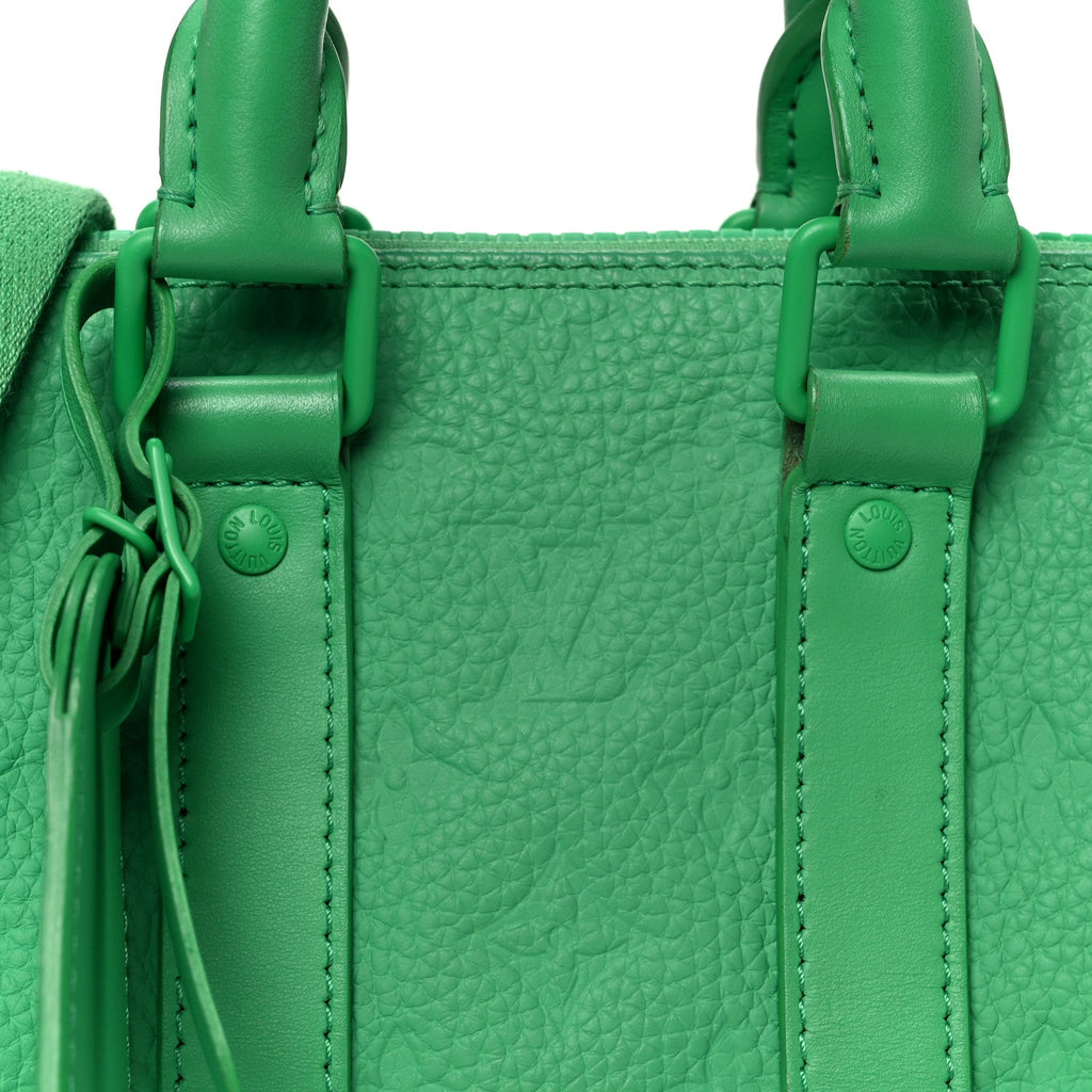 Louis Vuitton Monogram Taurillon Keepall Bandouliere 25 Minty Green