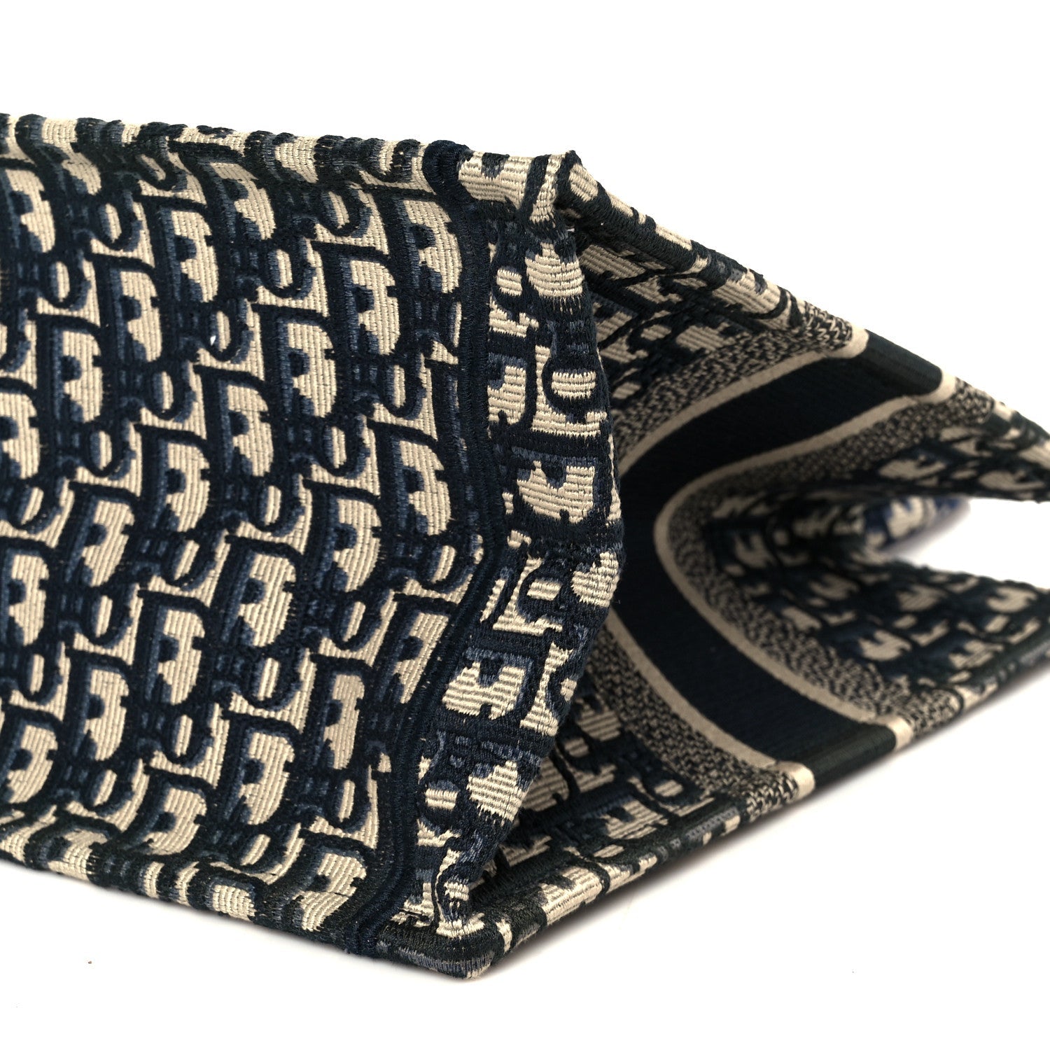 Christian Dior Oblique Medium Book Tote Blue Multicolor