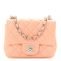 Chanel Lambskin Quilted Mini Square Flap Light Pink