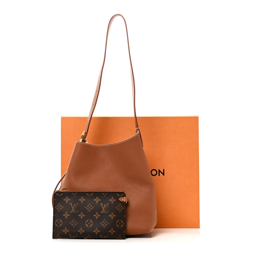Louis Vuitton Grained Calfskin Low Key Hobo PM Cognac
