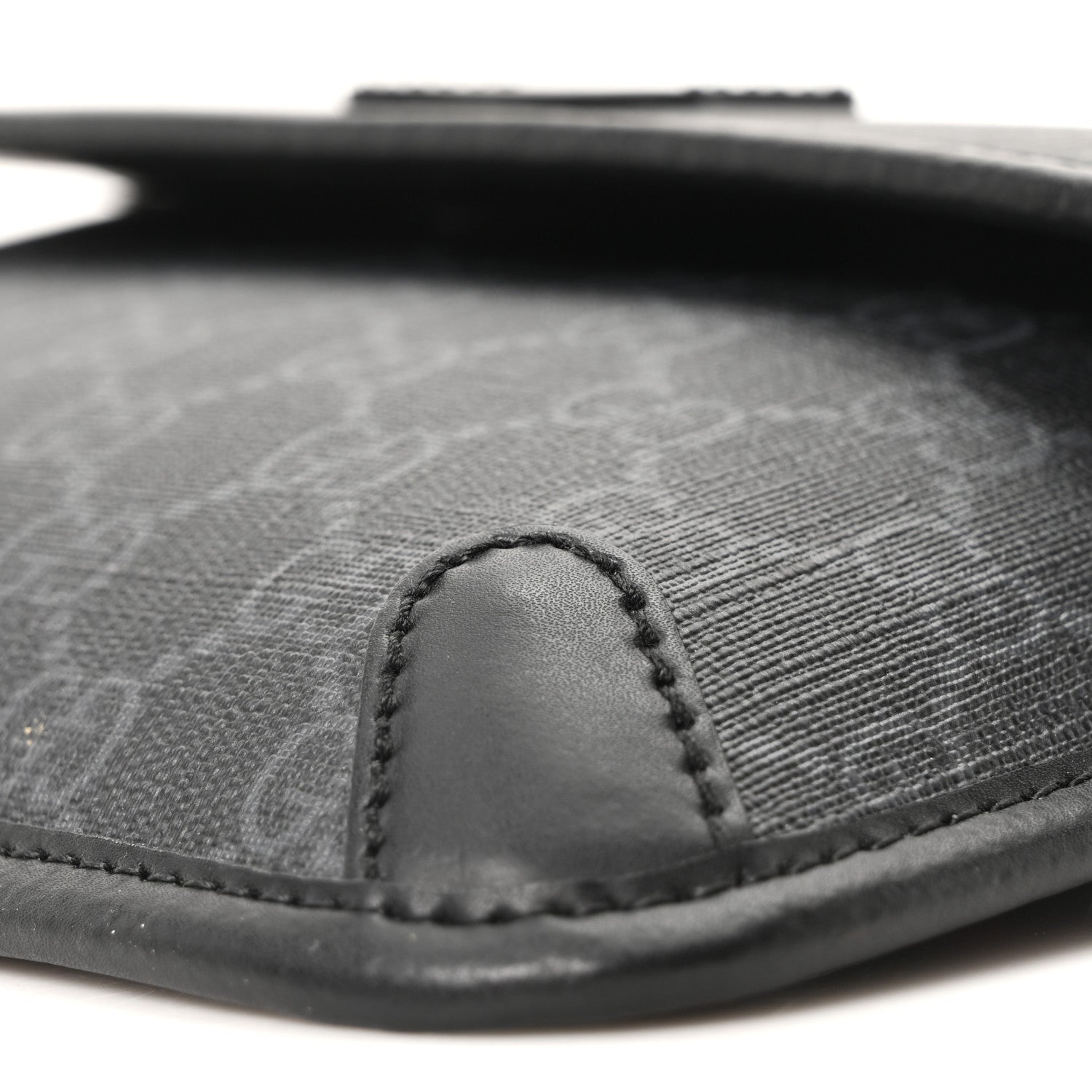 Gucci GG Supreme Monogram Web Slim Belt Bag Black Grey
