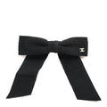 Grosgrain Bow CC Hair Clip Black