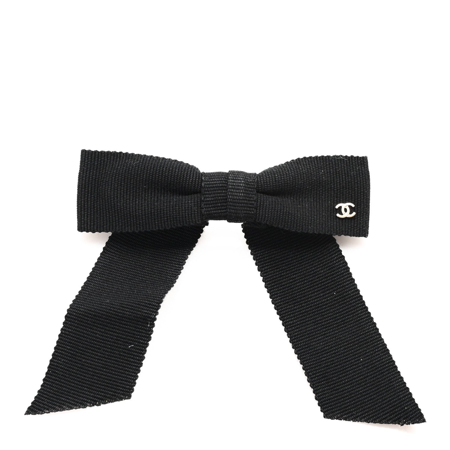 Grosgrain Bow CC Hair Clip Black