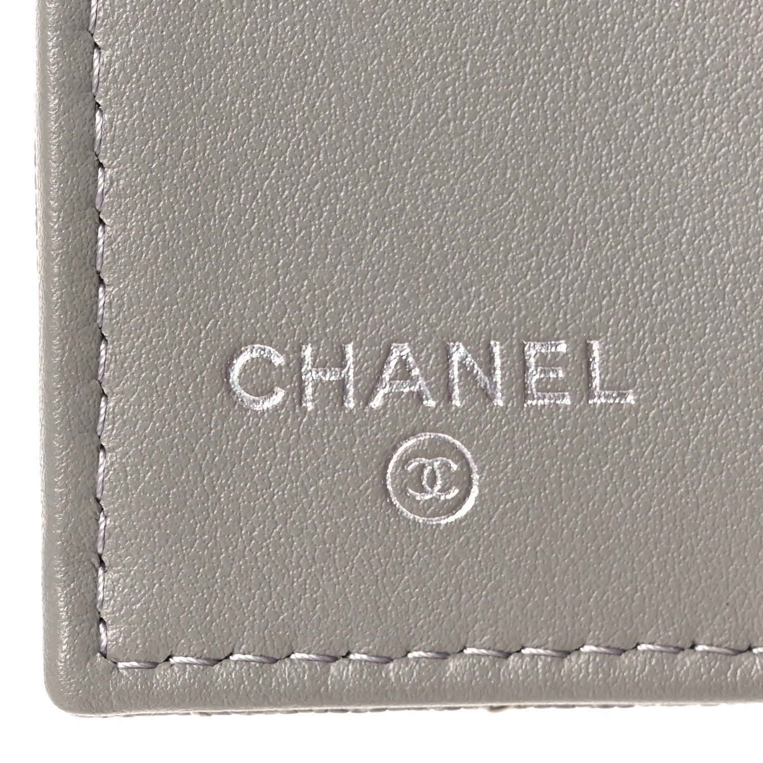 Caviar Quilted Small Boy Flap Wallet Grey
