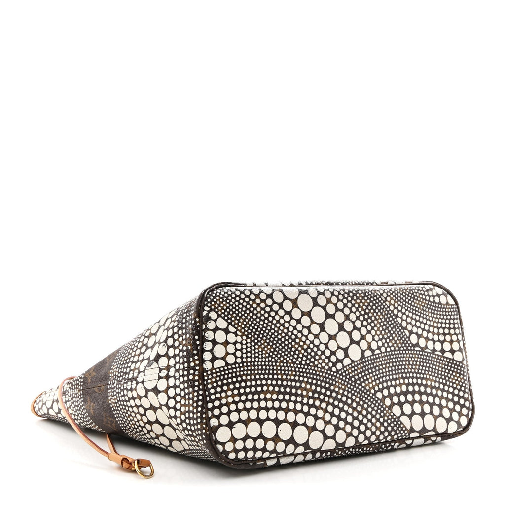 Louis Vuitton Monogram Kusama Waves Neverfull MM White