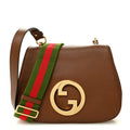 Gucci Roxy Calfskin Web Medium Blondie Shoulder Flap Bag Cuir