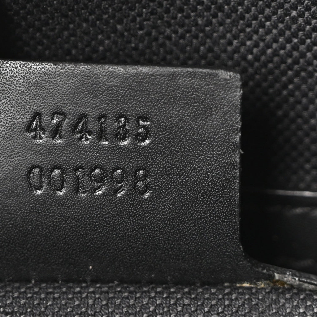 Gucci GG Supreme Monogram Appia Calfskin Web Briefcase Black