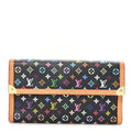 Louis Vuitton Monogram Multicolor Porte Tresor International Wallet Black