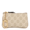 Gucci GG Supreme Monogram Selleria Key Case Mystic White Oatmeal