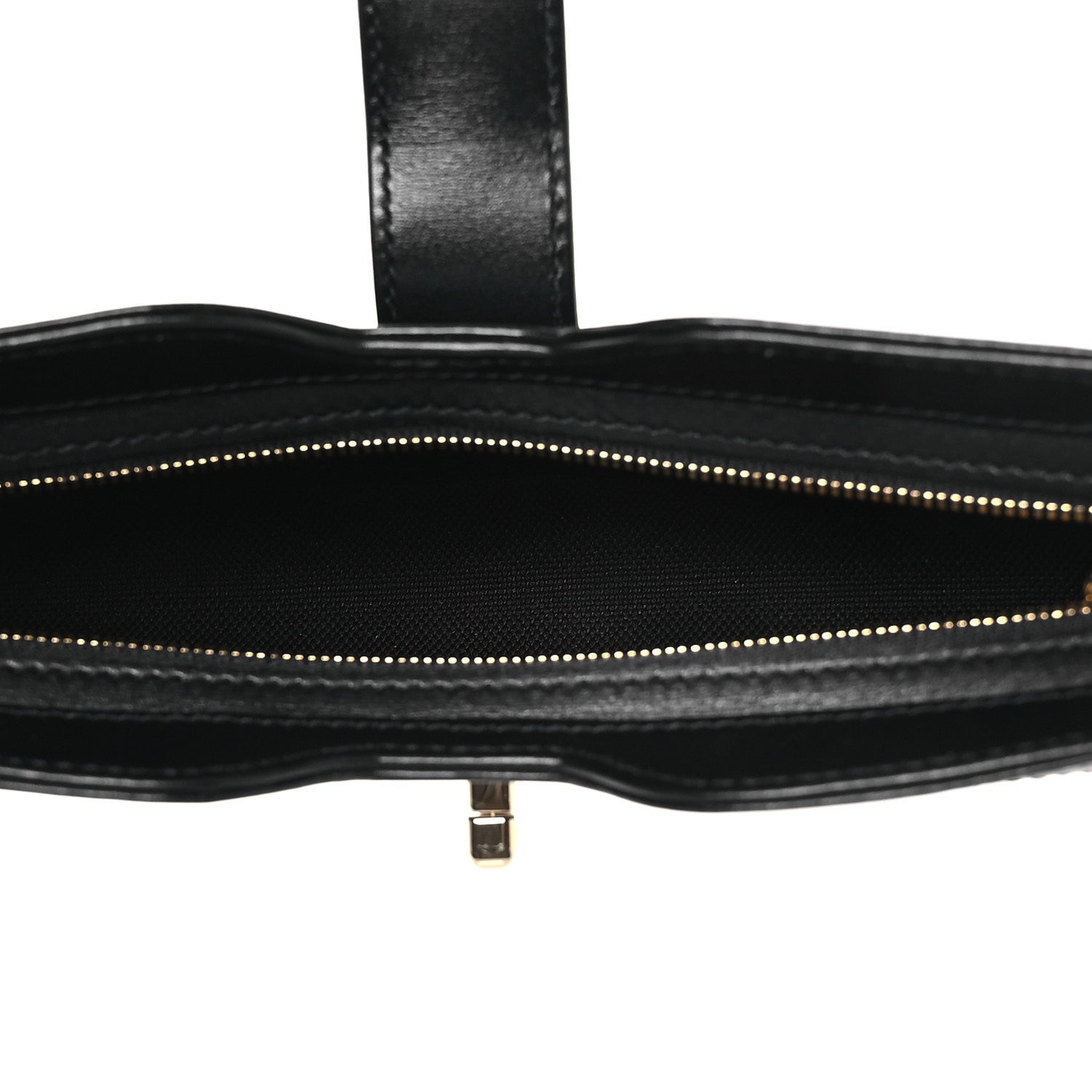 Gucci Calfskin Mini Moon Side Shoulder Bag Black