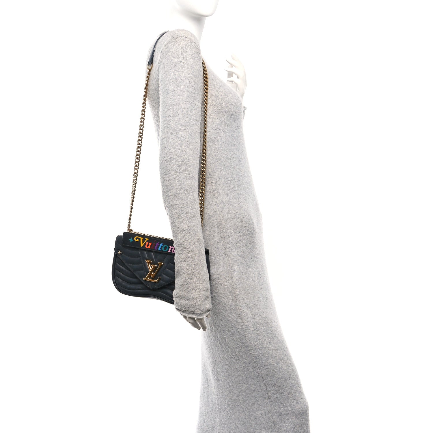 Louis Vuitton Calfskin New Wave Chain MM Black