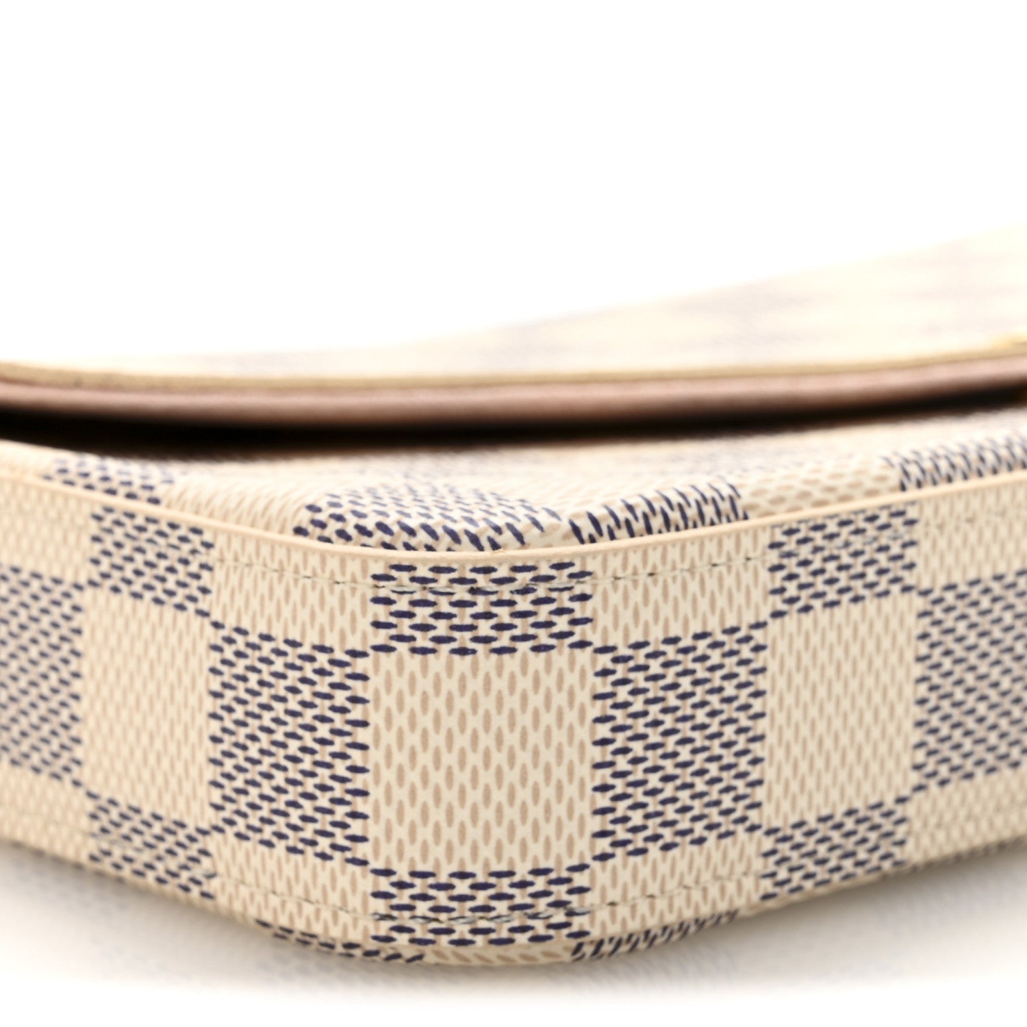Louis Vuitton Damier Azur Pochette Felicie Chain Wallet Rose Ballerine