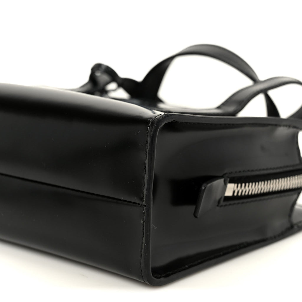Prada Spazzolato Mini Re-Edition 1995 Double Handle Handbag Black